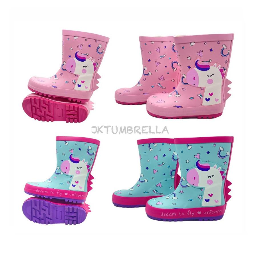 Sepatu Boots Anak Perempuan Umur 4 - 7 Tahun / Sepatu Boots Hujan Anak Anti Air Waterproof / Kode HM