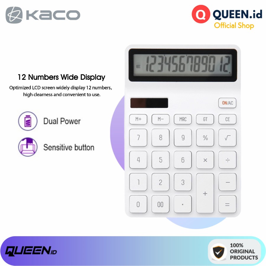 

Kaco Calculator Lemo 12 Digit / Kalkulator Lemo 12 Digit Display