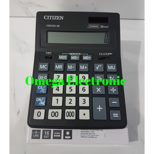 

Citizen Calculator Cdb1601 - Kalkulator Meja Office 16 Digits Cdb 1601