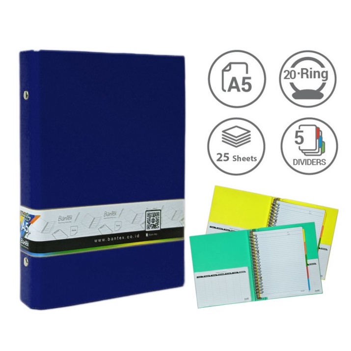 

Bantex Binder Polos A5 20 Ring 20 Warna