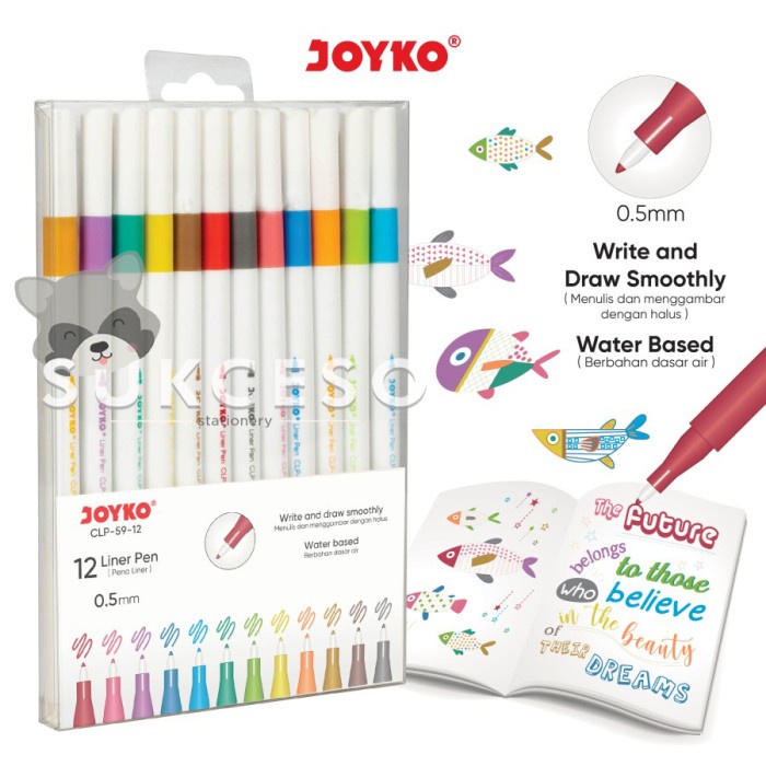 

Joyko Pen Liner Clp-59-12 / Pena Liner Pen Pulpen Warna Murah Terbaru