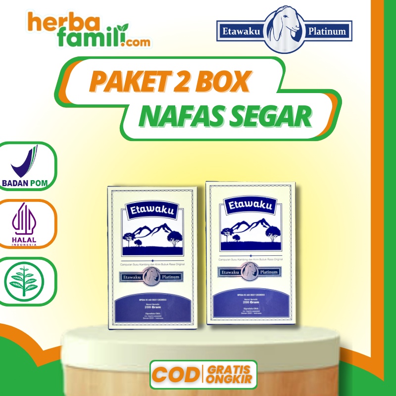 

2 BOX ETAWAKU PLATINUM HARGA PROMO GROSIR 100% ORIGINAL Produk Ori Ampuh Membantu Atasi Masalah Nyeri Sendi dan Sesak Nafas