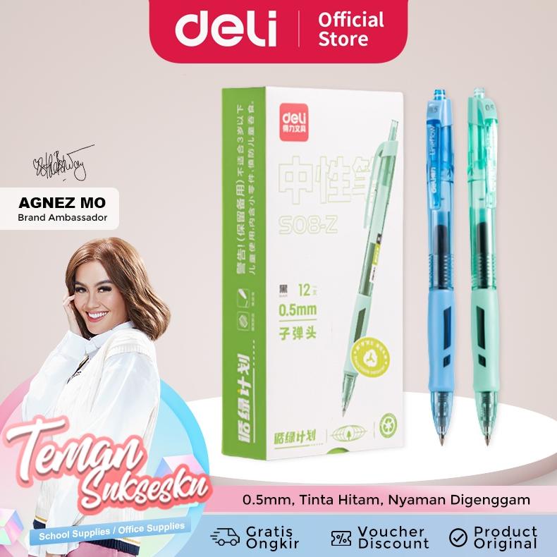 

Deli Gel Pen / Pulpen Gel 0.5mm Casing Warna Penulisan Halus S08-Z 1 PCS