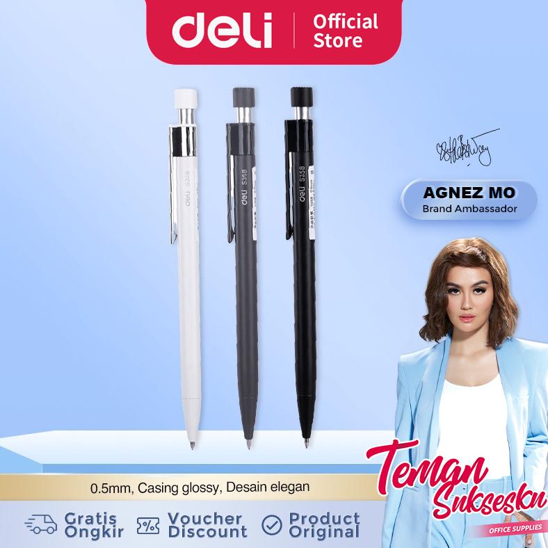 

Deli Mechanical Pencil / Pensil Mekanik 0.5mm Dengan Penghapus S358