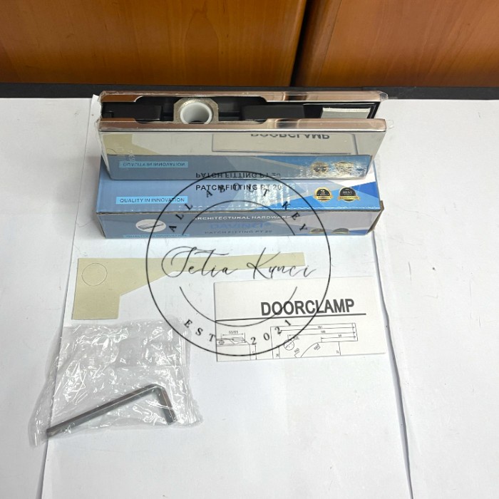 Terlaris Patch Fitting Pt 20 Davinci Jepitan Pintu Kaca Dvc