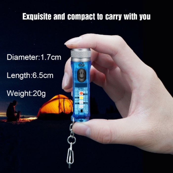 Leyoya M300 Keychain Mini Flashlight Senter Gantungan Kunci Super