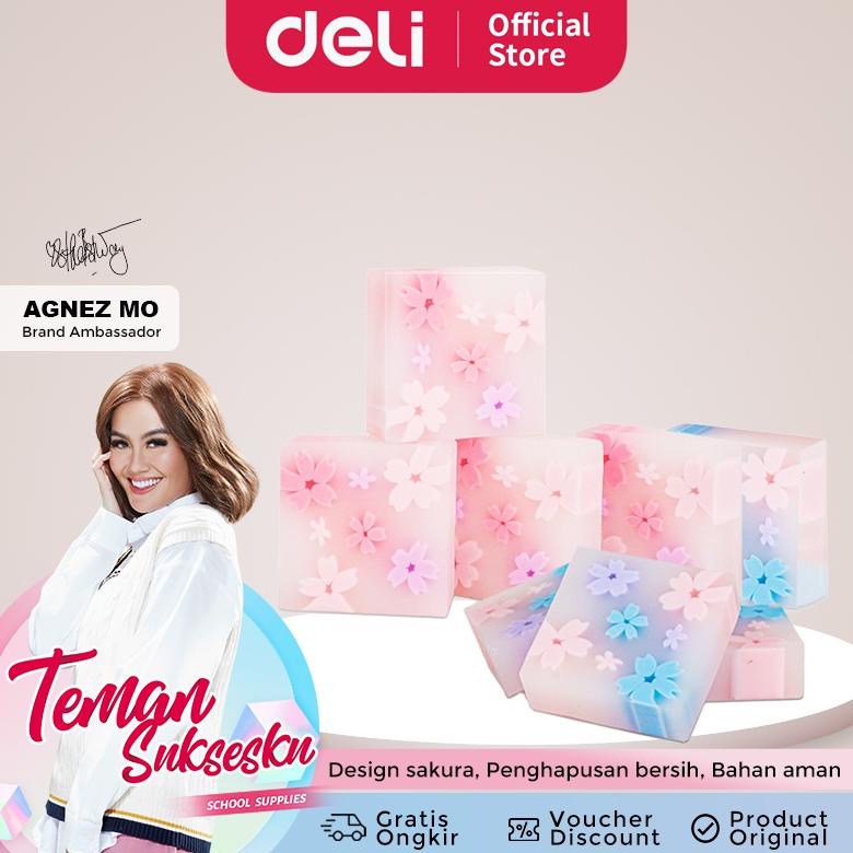 

Deli Eraser / Penghapus Eco PVC Desain Bunga Sakura 2 Warna, Menghapus dengan Bersih 71135