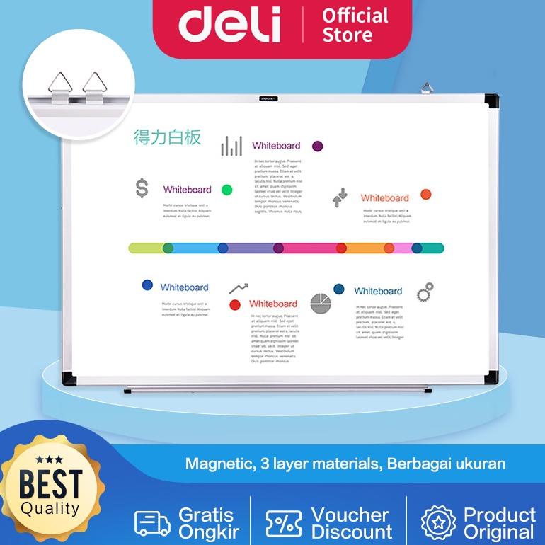 

Deli Magnetic White Board / Papan Tulis Putih Magnet Kualitas Tinggi 785X