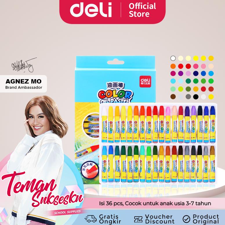 

Deli Krayon Oil Pastel 12/18/24/36 Warna 6964