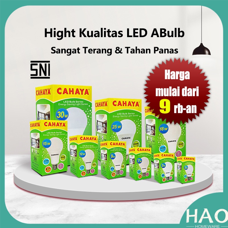 CAHAYA LED ABulb 3W 5W 7W 9W 12W 15W 18W SNI/LAMPU LED/LED bohlam