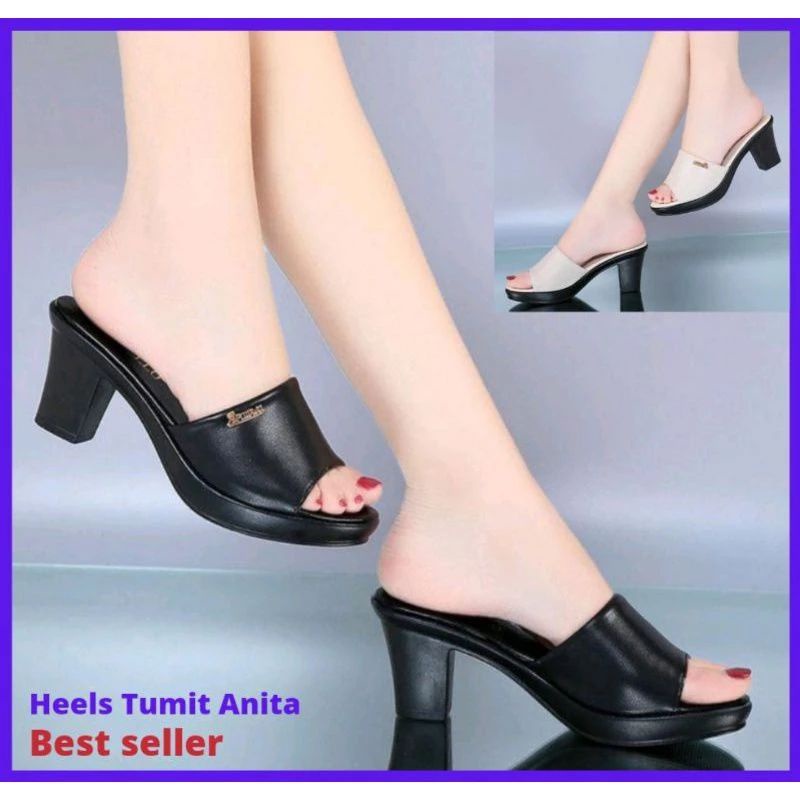 Sepatu selop wanita/High heels tinggi 6cm/Sandal hak tinggi (A-N)