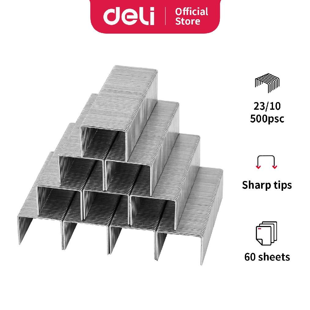 

Deli Isi Staples Stapler Refill 23 10 500pcs box Berlapis seng Zinc Plated E0015