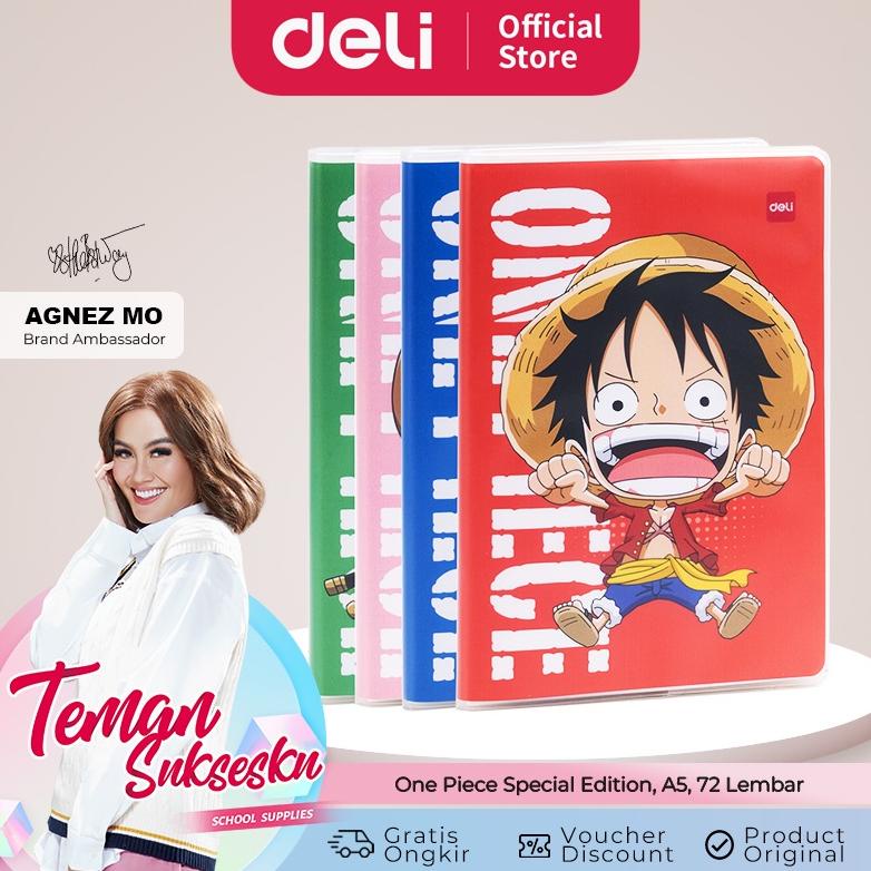 

Deli EVA Cover Notebook / Buku Tulis Sampul Plastik PVC A5 72 Halaman Kartun One Piece EN008