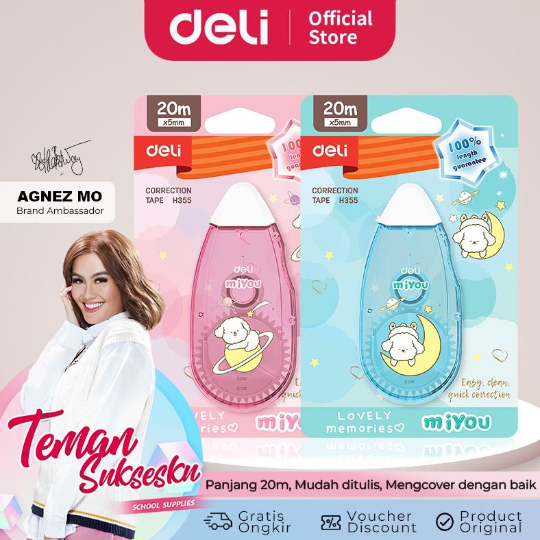

Deli Correction Tape/ Tip-ex Kertas Edisi Miyou 20Meter/12Meter EH35X