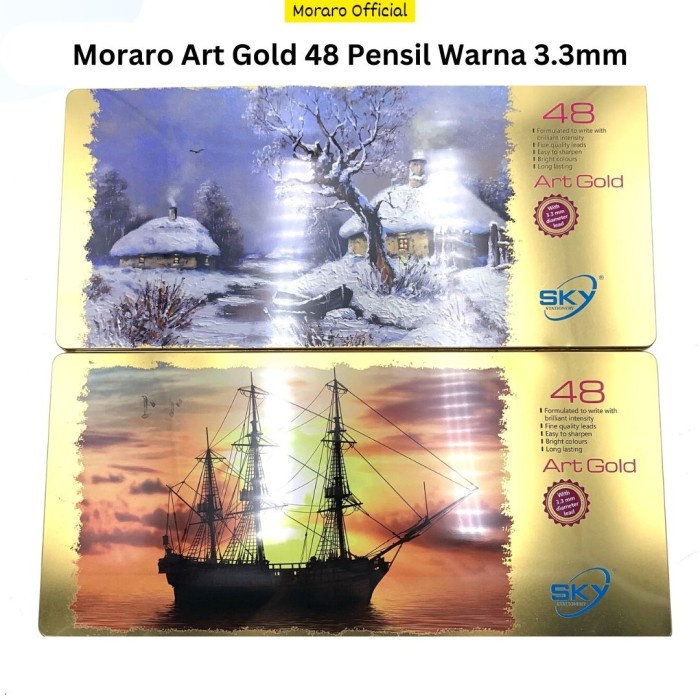 

Terlaris Art Gold Set Pensil Warna Lengkap 48 Warna 3.3Mm Alat Mewarnai Anak