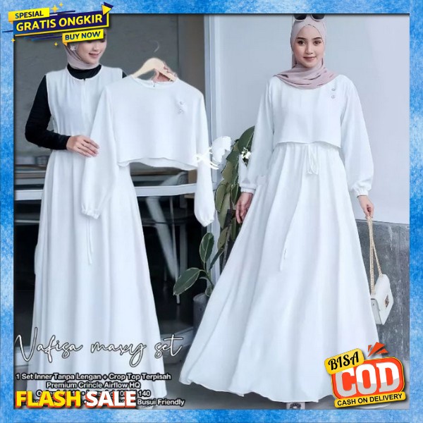 Dress Pesta Premium Pakaian Muslim Wanita Buju Syar'I Perempuan Dres Muslimah Terbaru 2024 Baju Game
