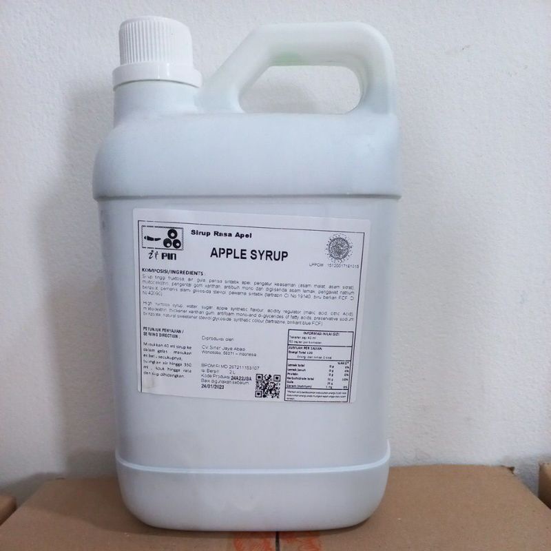 

Itpin Sirup 2.5Kg Rasa Apel Hijau / Green Flavour Syrup High Quality @2.5Kg Perjrigen 2Gaj