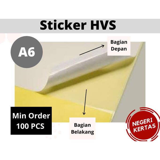 

Kertas Sticker Hvs A6 / Printable Sticker (Bisa Di Print & Tulis)