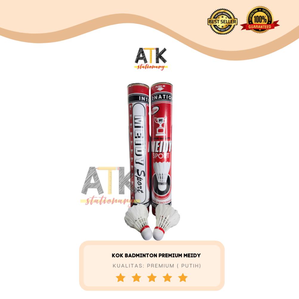 Shuttlecock Kok Meidy Cock Bulu Tangkis Premium Badminton ( 12 Pcs) Atk Grosir