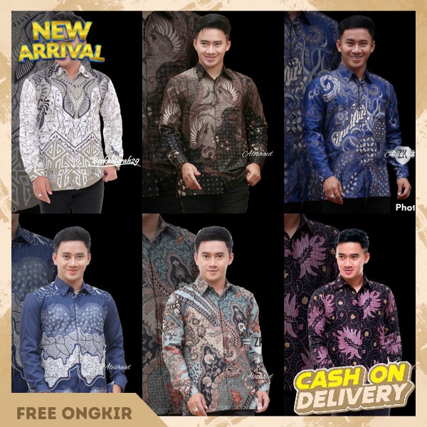 Hem Lengan Pendek Panjang Best Seller Bstik Bahan Adem Bju Pria Trendy 2023 Kemeja Batik Modrn Termu