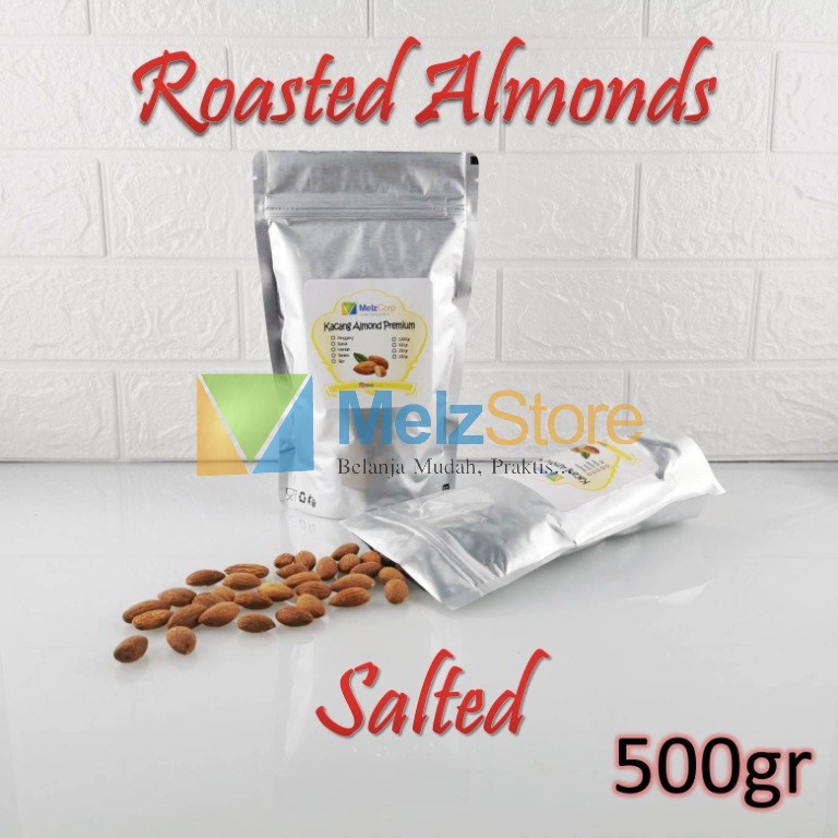 

Kacang Almond Panggang Asin / Roasted Almond Ed Panggang Asin 500Gr