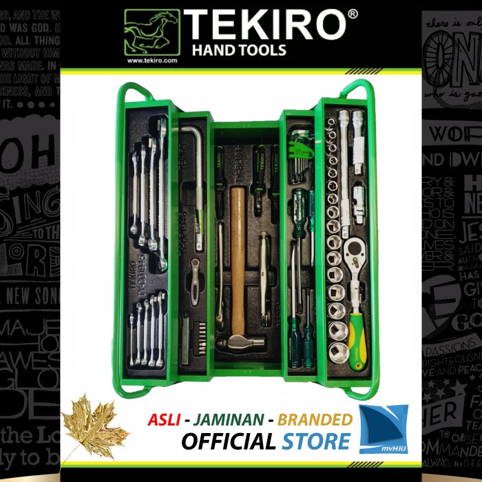 Perkakas Kunci Mekanik / Tukang Isi 72 Pcs / Set Tool Box Kits Tekiro Best Deal