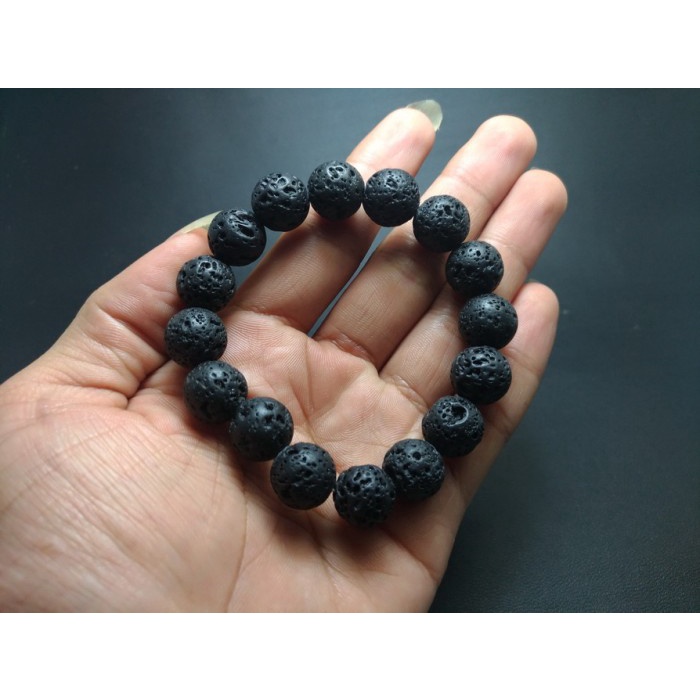 Mei Gelang Batu Meteor Hitam Satam Belitung Asli Natural Tektit