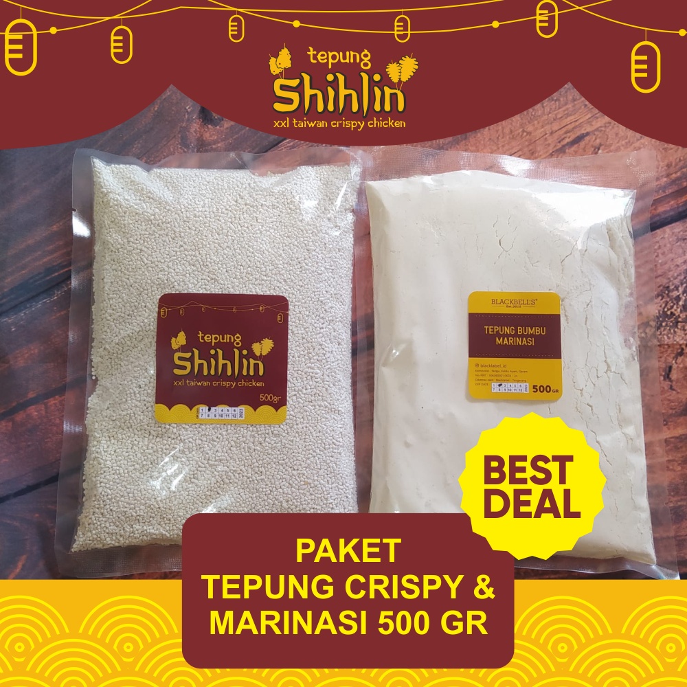 

Paket Tepung Shihlin / Tepung Taiwan 500 Gr & Tepung Marinasi 500 Gr