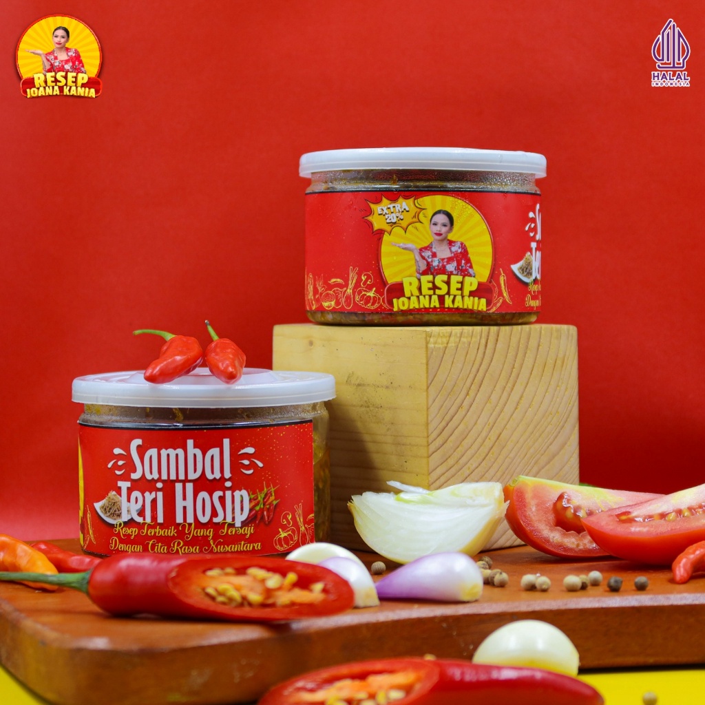 

Sambal Teri Hosip 200G Resepjoanakania/ Sambel Pedas / Halal Mui/ Freegift Coklat Atau Celan Untuk
