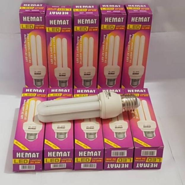 DELLAS bohlam lampu LED 2U 20watt lampu lilin hemat terang
