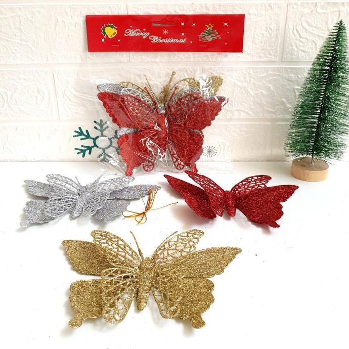 

Best Sales Kupu Kupu Dekor Isi 3 Hiasan Parcel Pohon Natal Butterfly Merah Gold Limited Edition