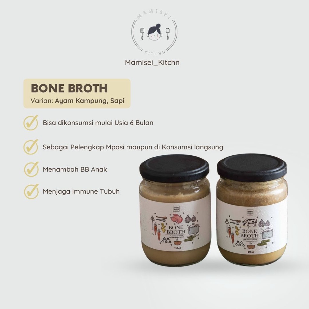 

Chien Bone Broth Mpasi / Kaldu Ayam Kampung Organic / Kaldu Mpasi /