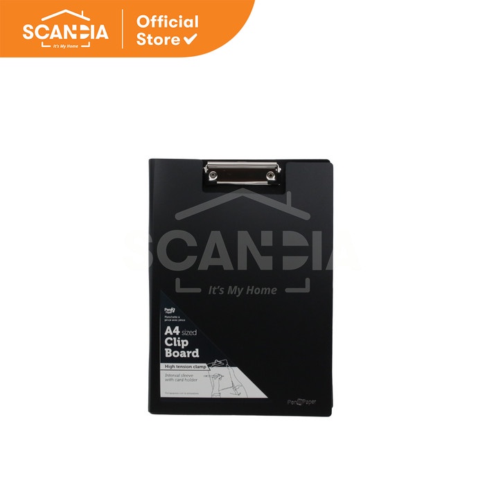 

Scandia Papan Jalan Clipboard With Cover A4 Black (Sf0028) Berkualitas