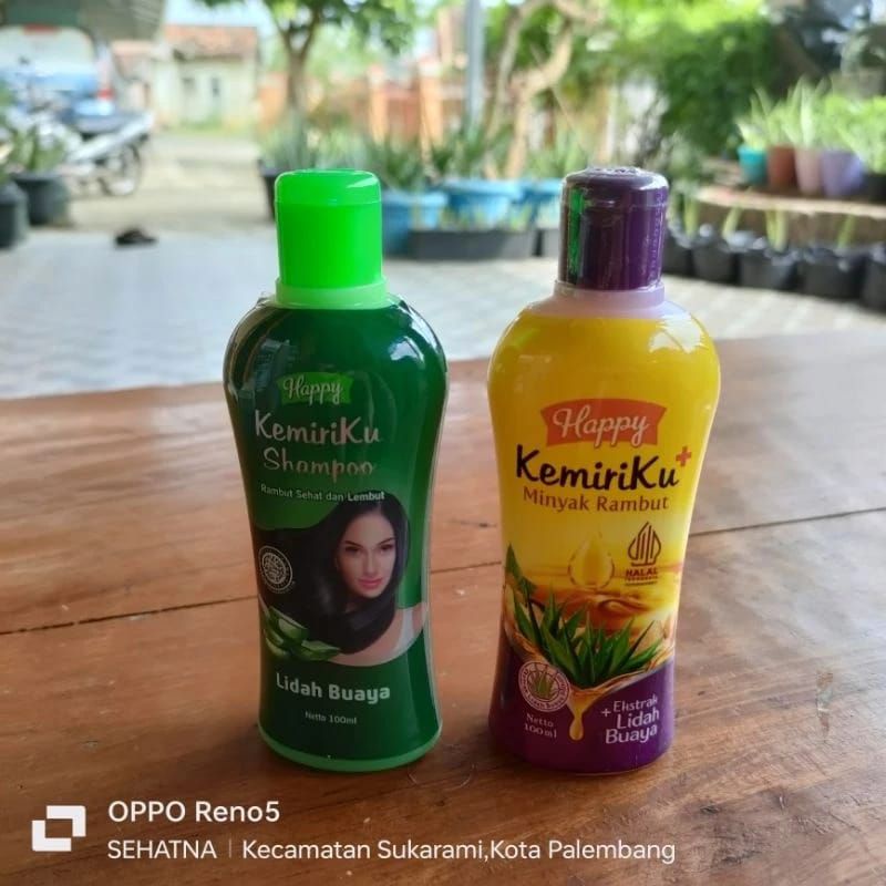 Minyak Rambut Happy Kemiri extra Lidah Buaya, Sampo HAPPY KEMIRI Extra Lidah buaya