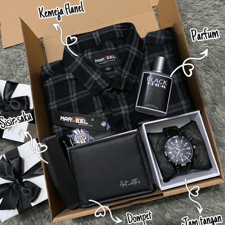 

Best Seller [BISA COD] Hampers kado ulang tahun cowok / hampers black edition / kado anniversary / gift box kemeja / kado wisuda / kado kemeja cowok murah