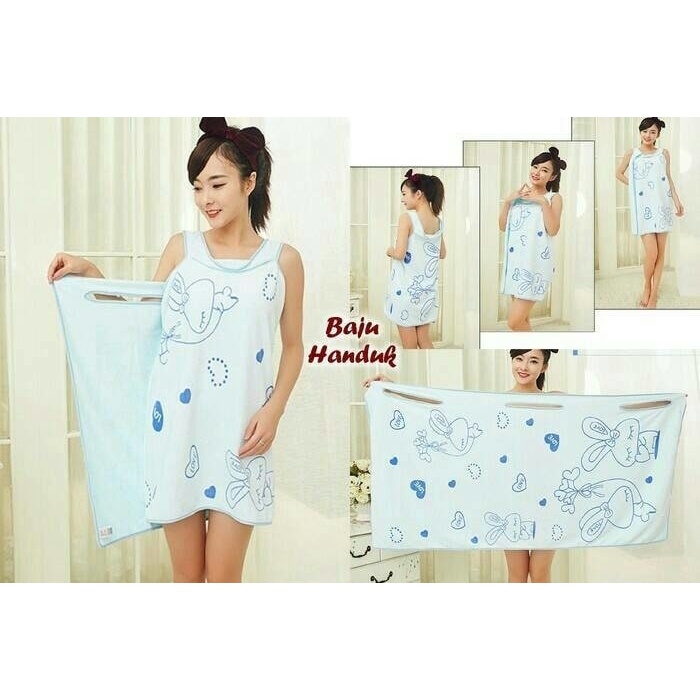 Kimono Baju Handuk,Wearable Towel,Handuk Multifungsi Kimono(Y0P7) Bahan Tebal Kimono Handuk Panjang 