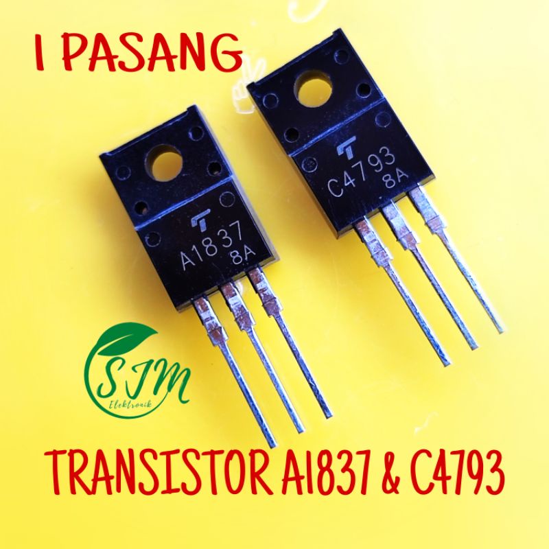 (1 Set) TRANSISTOR A1837 C4793 2SA1837 2SC4793 (SATU SET) TOSHIBA 1837 4793 A1837 ORIGINAL C4793