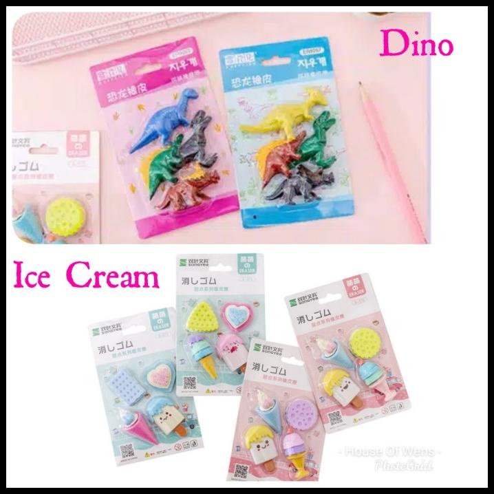 

HOT DEAL PENGHAPUS ICE CREAM - PENGHAPUS DINOSAURUS - PENGHAPUS ANAK LUCU !!!!!!!