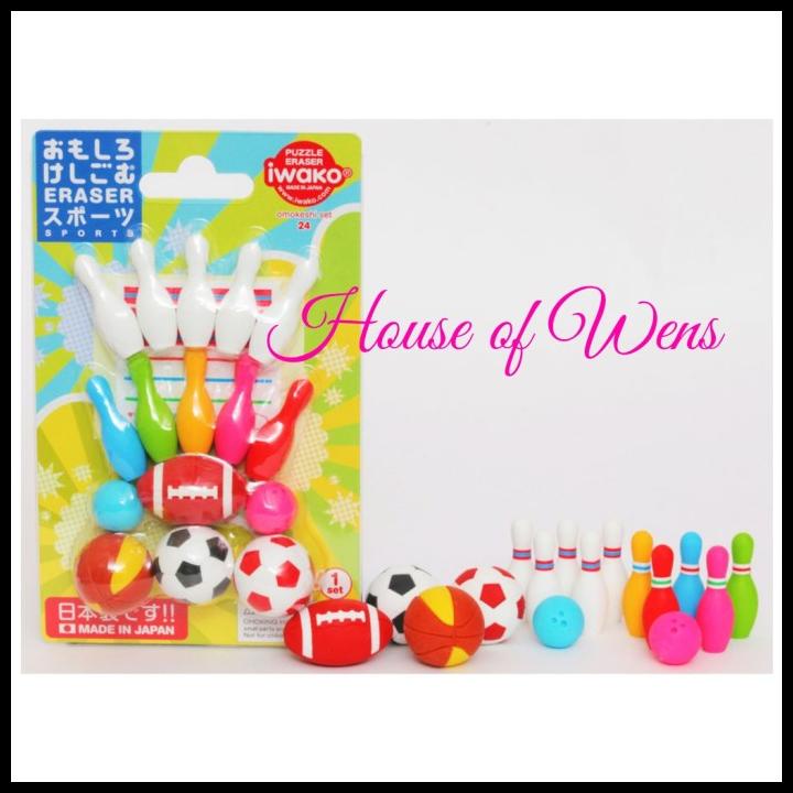 

BEST DEAL IWAKO PUZZLE ERASER SET OMOKESHI SET 24 MADE IN JAPAN - PENGHAPUS SET !!!!