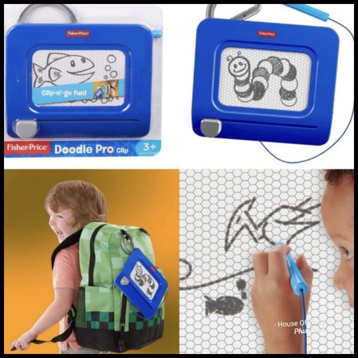 

BEST DEAL FISHER PRICE DOODLE FUN CLIP CLIP N GO - PAPAN TULIS HAPUS !!!!!!!