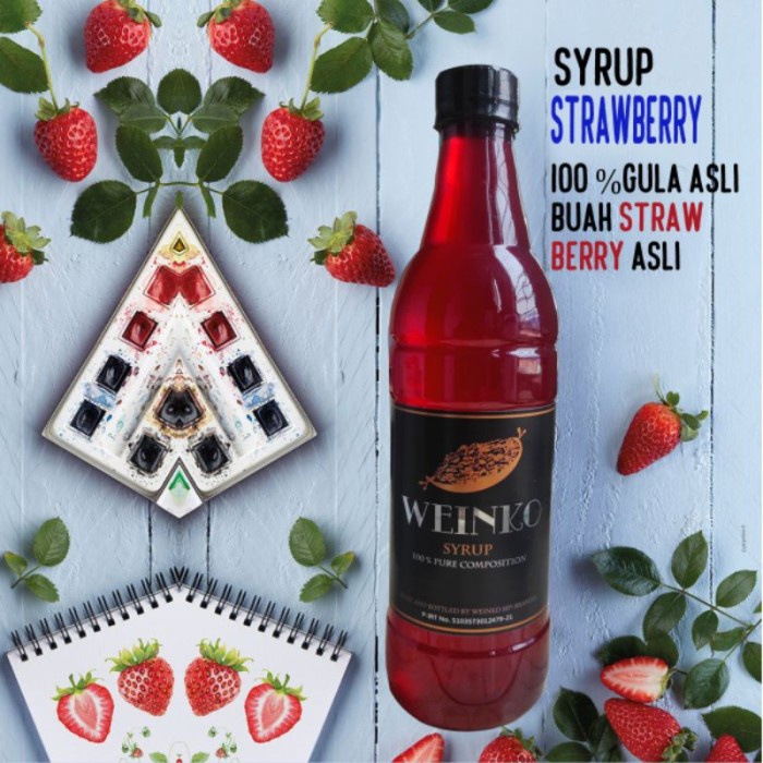 

Strawberry Alami Sirup Syrup Asli Weinko Sirup Buah Sirup Strawberry 6