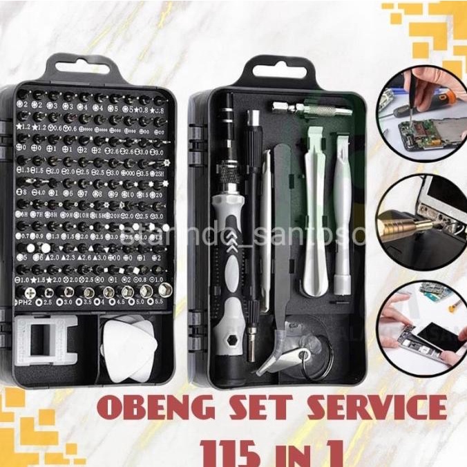 @=@=@=@=] Obeng set 115 in 1 obeng serbaguna multifungsi perbaikan ponsel
