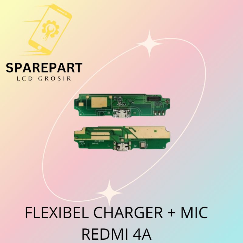 FLEXIBEL CHARGER / KONEKTOR CHARGER + MIC XIAOMI REDMI 4A ORIGINAL