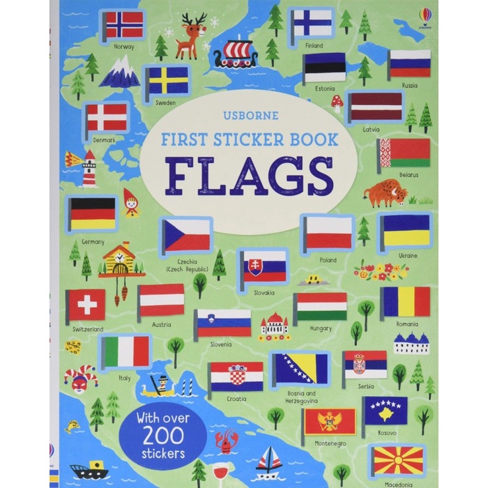 

Buku Stiker Bendera Negara Dunia Usborne Sticker Book Flags