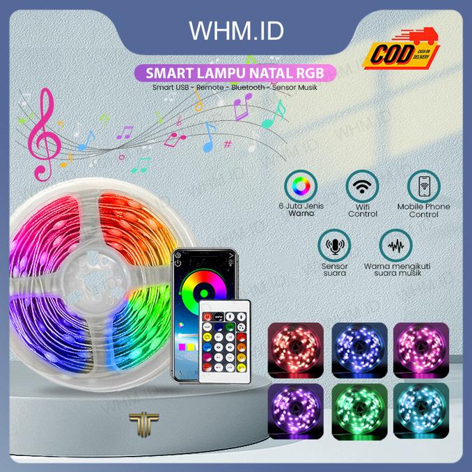 ] Horici Smart lampu natal lampu strip App Smart RGB Fairy Lights Smart