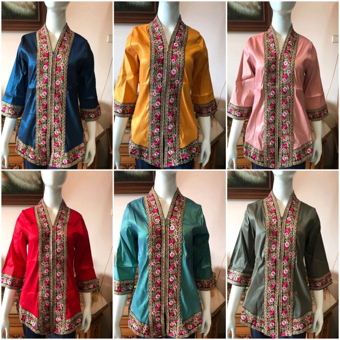 ATASAN KEBAYA ALEXUEZ SARI INDIA SANTUNG BORDIR BUSUI SIZE M-XXXL