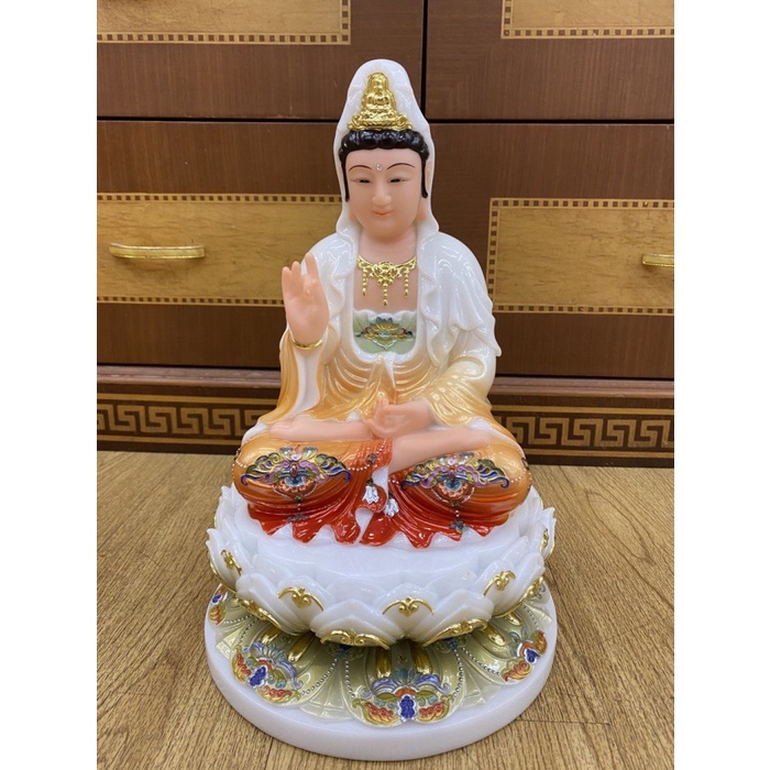 [Original] Patung Dewi Kwan Im Marmer Putih Terbaru