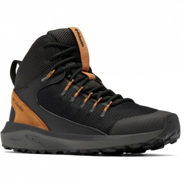 COLUMBIA TRAILSTORM MID WATERPROOF ORIGINAL SEPATU BOOTS PRIA - BLACK ORIGINAL