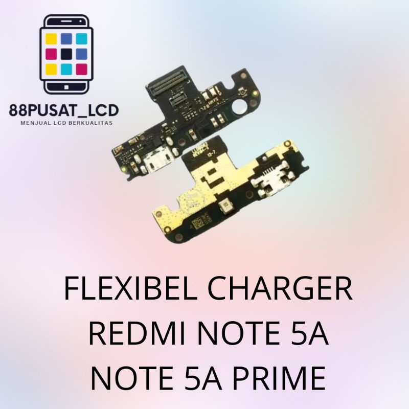 FLEXIBEL CHARGER /KONEKTOR CHARGER XIAOMI REDMI NOTE 5A /NOTE 5A PRIME ORIGINAL