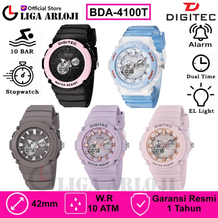 Digitec DG-4100T - Jam Tangan Wanita - Double Time - 4100 - Original